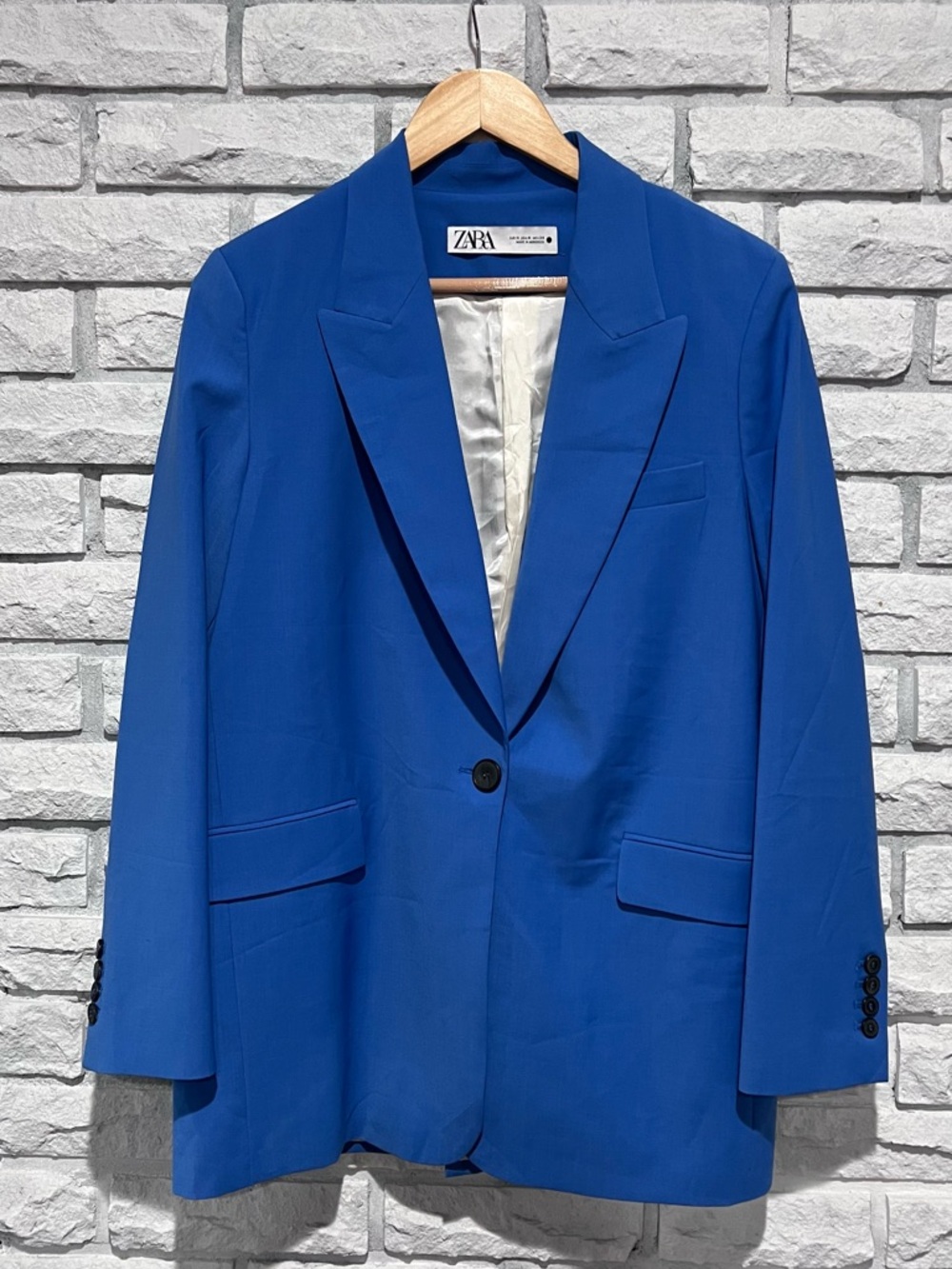 ZARA blue blazer sz M EUC